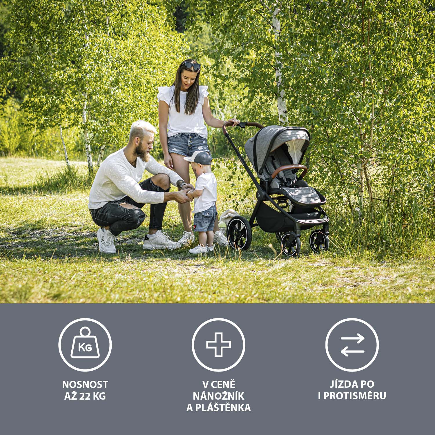 ZOPA Set kočárek Move Cross + korba XL, Night Black/Black