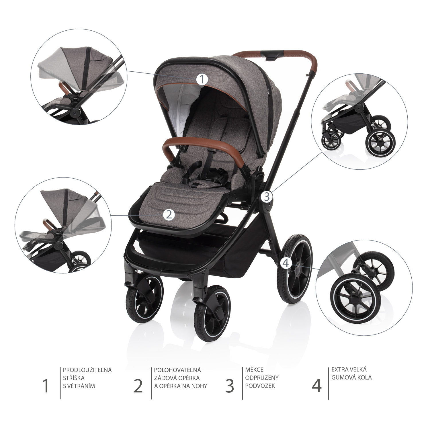 ZOPA Set kočárek Move Cross + korba XL + adaptér + autosedačka, Night Black/Black