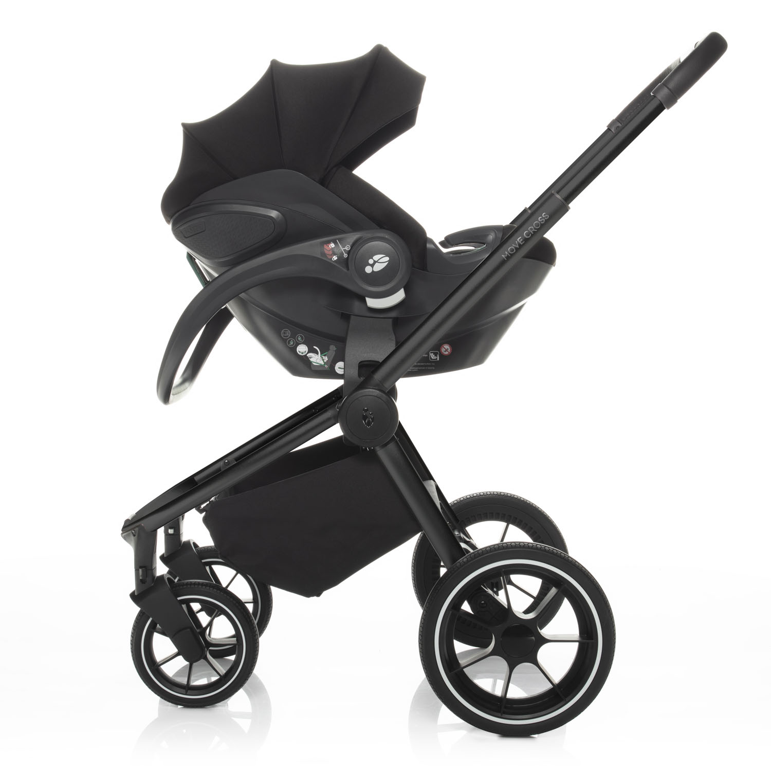 ZOPA Set kočárek Move Cross + korba XL + adaptér + autosedačka, Night Black/Black