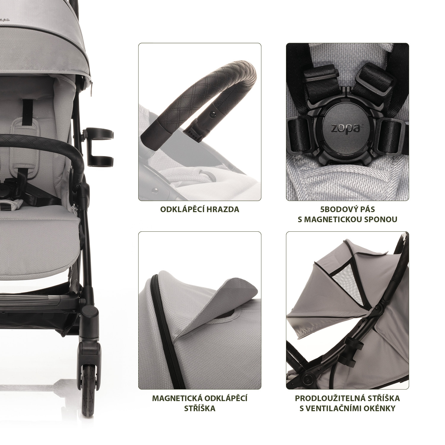 ZOPA Kočárek Quiq 2, Metal Grey