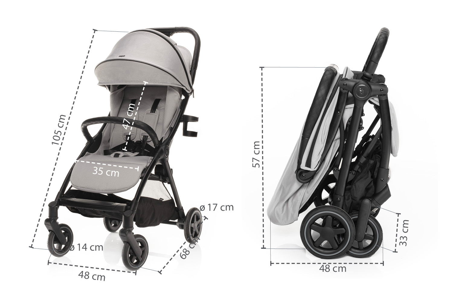 ZOPA Kočárek Quiq 2, Metal Grey