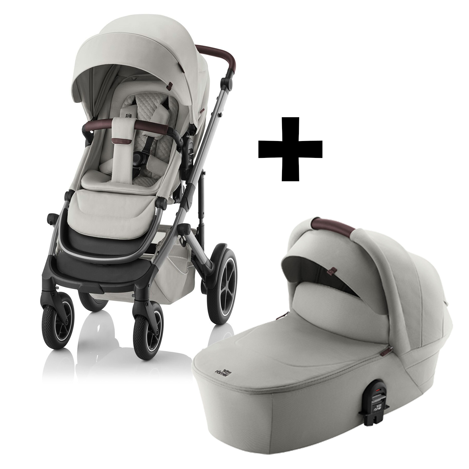 Britax Set kočárek Smile 5Z + hluboká korba Lux, Linen Grey