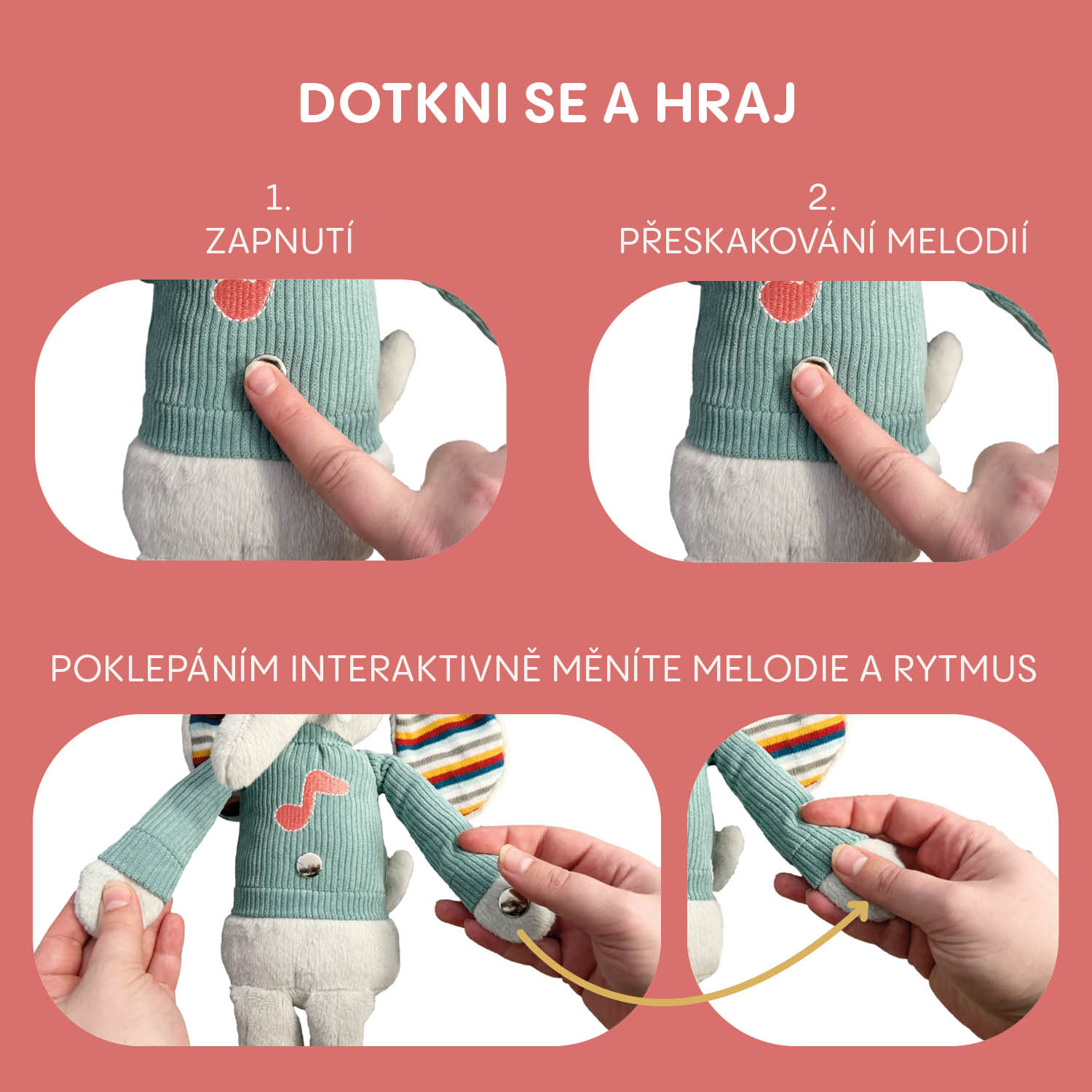 Plyšový interaktivní parťák, Rabbit
