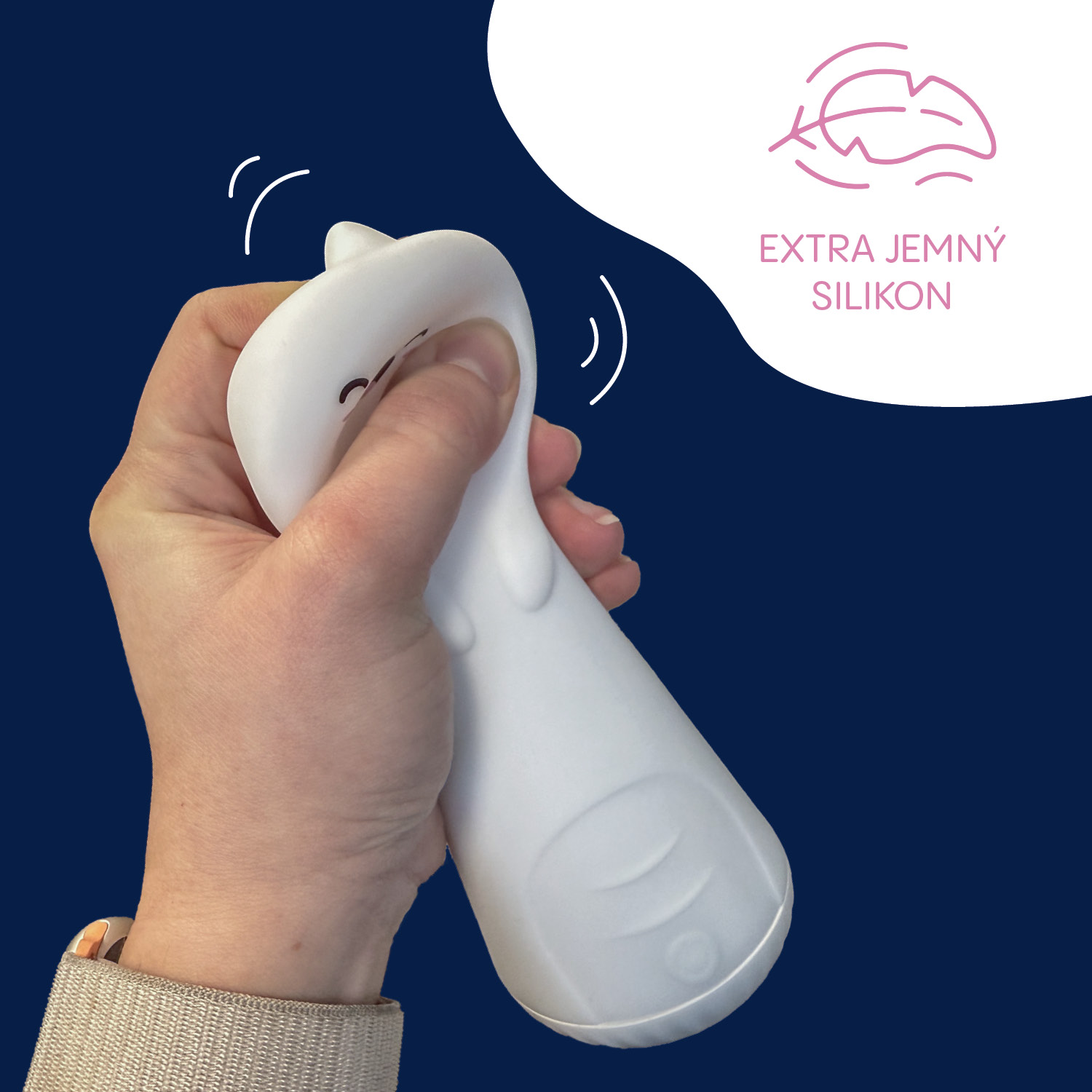 Zopa Silikonové LED noční světlo s baterkou, Dino