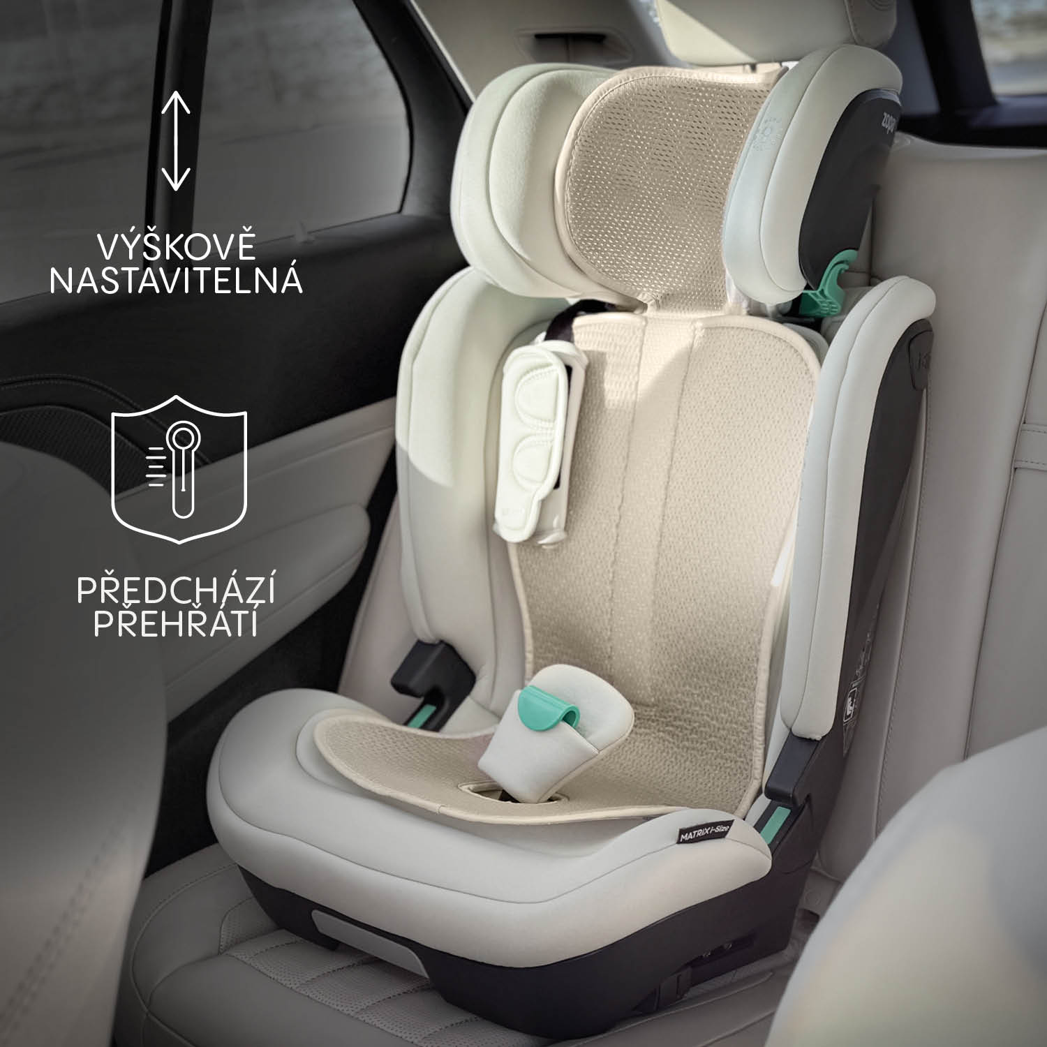 ZOPA Prodyšná podložka do autosedačky Breeze sk. 2/3, Ivory Beige