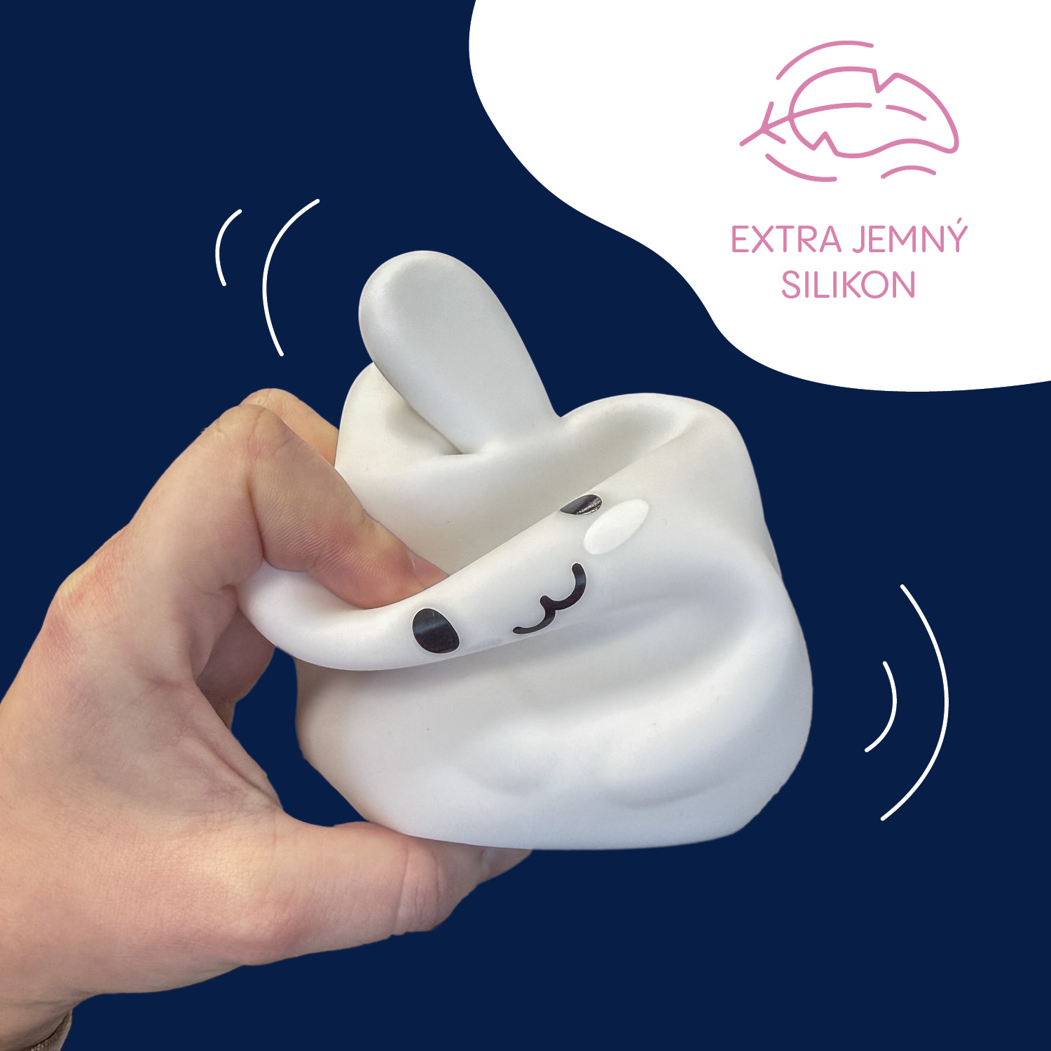 ZOPA Silikonová LED noční lampička vel. M, Rabbit