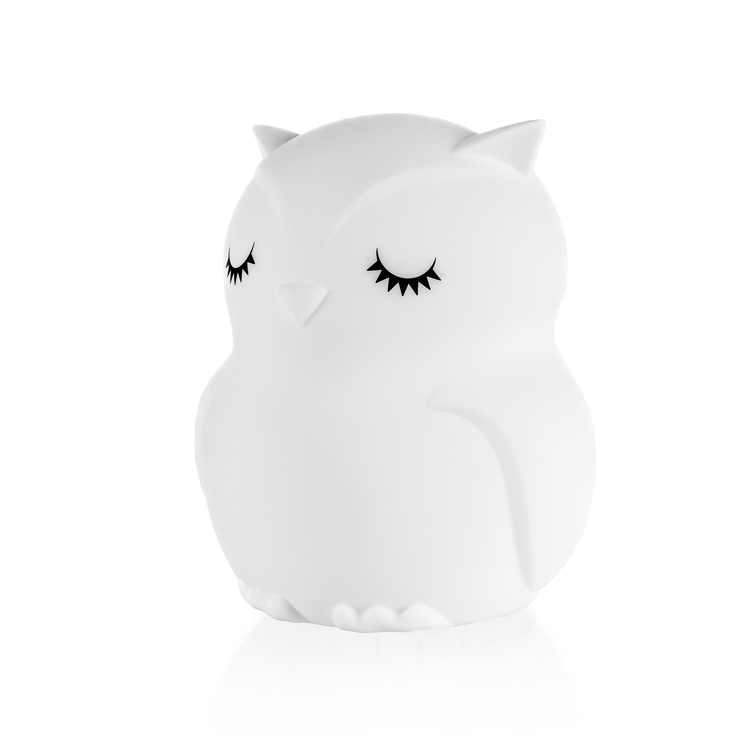 Zopa Silikonová LED noční lampička s hudbou vel. L, Owl
