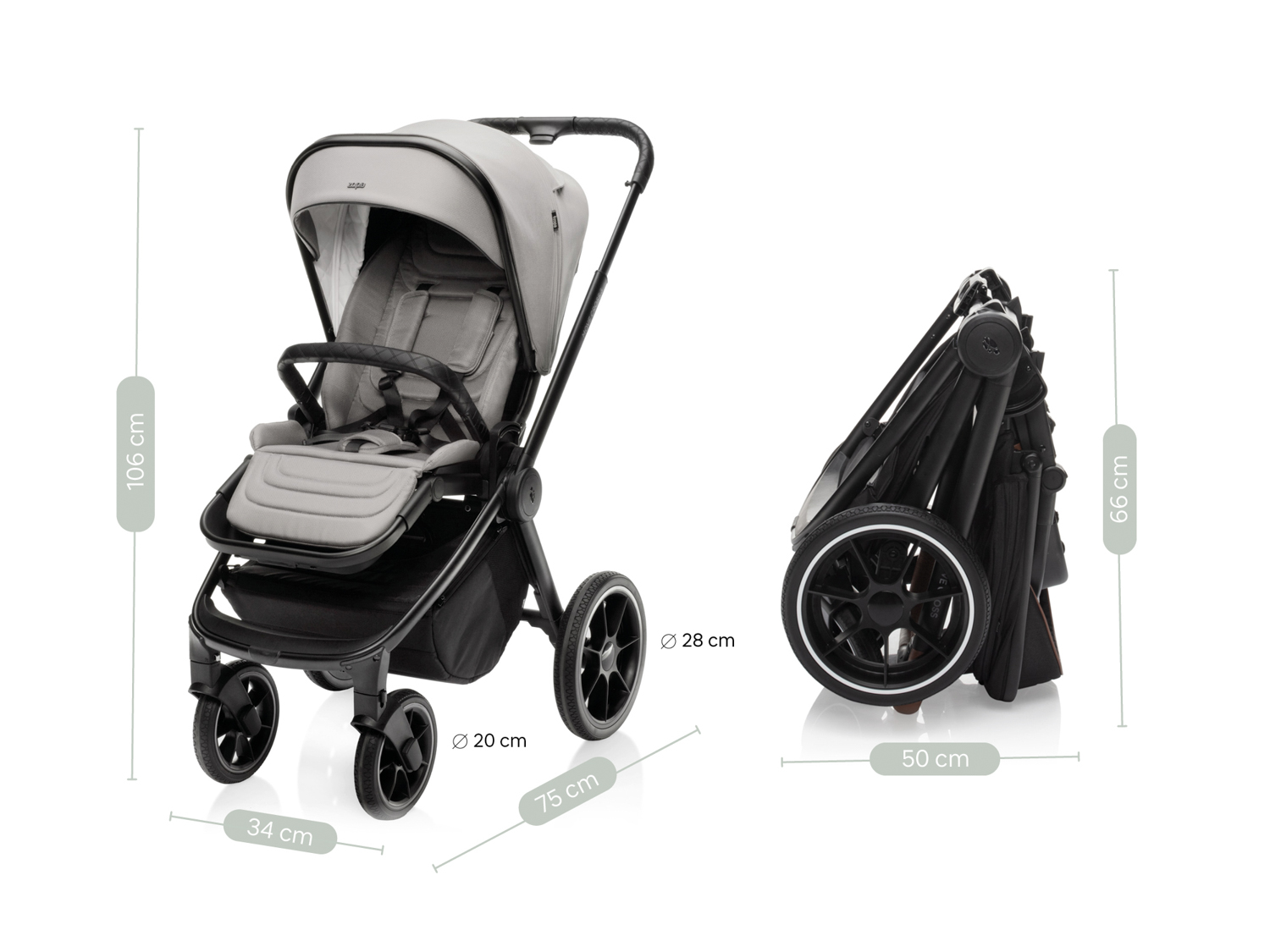 ZOPA Sportovní kočárek Move Cross 3, Toffee Brown