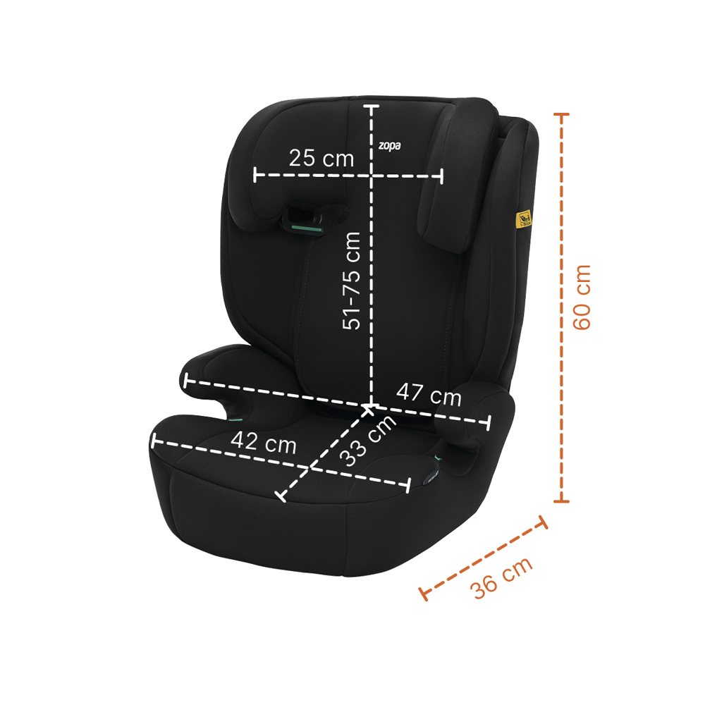 Autosedačka Beta i-Size isofix, Black