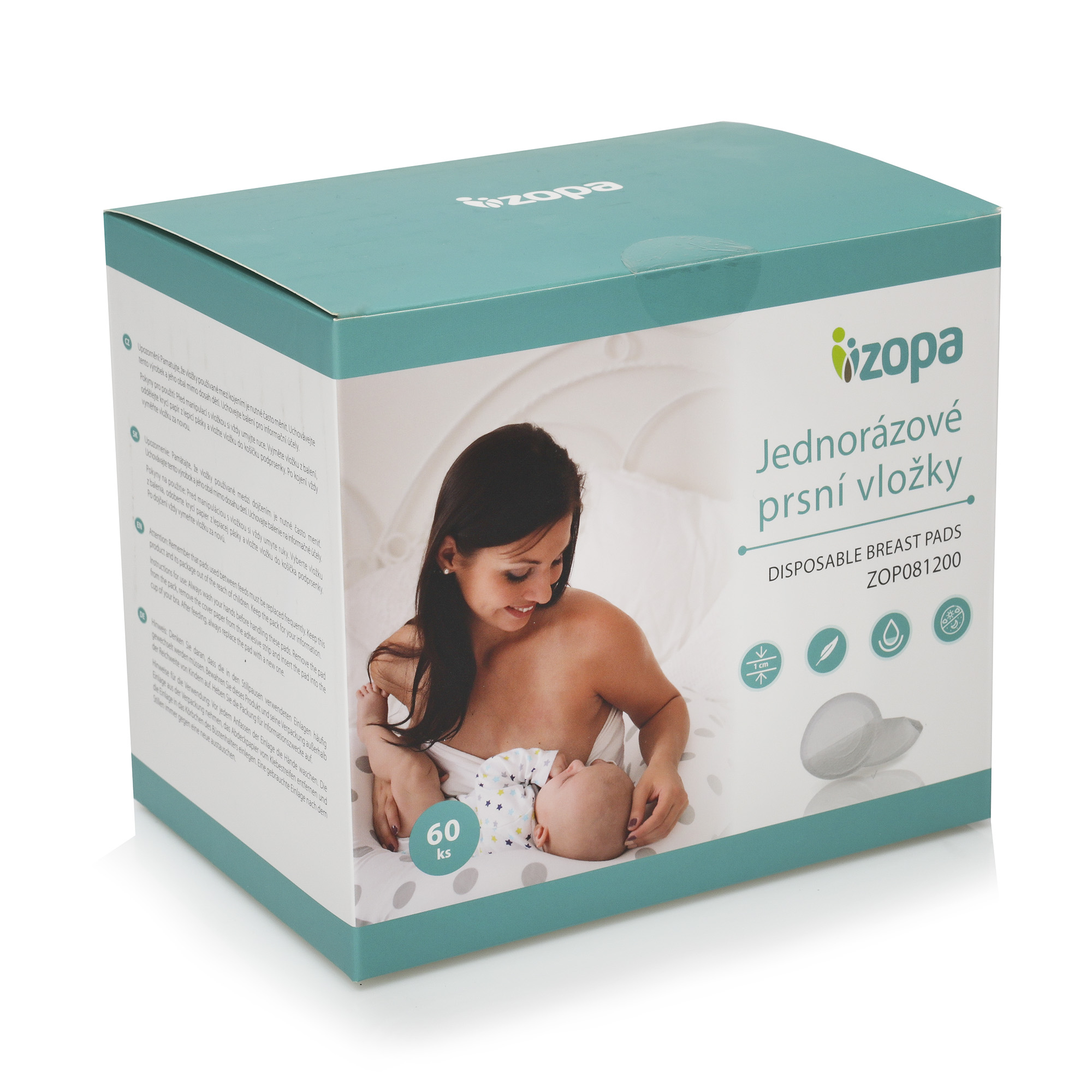 ZOPA Jednorázové prsní vložky 60ks, White