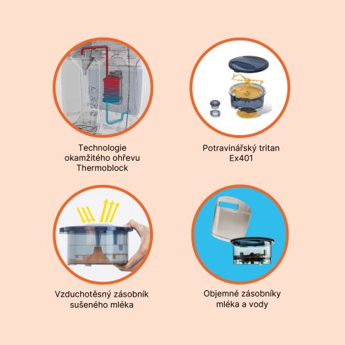 Přístroj na přípravu kojeneckého mléka Babyccino, White