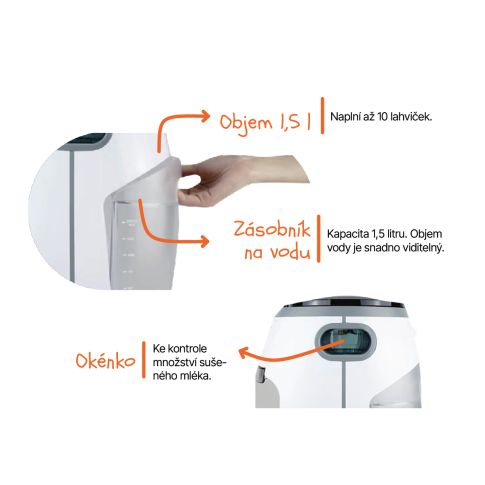 Přístroj na přípravu kojeneckého mléka Babyccino, White