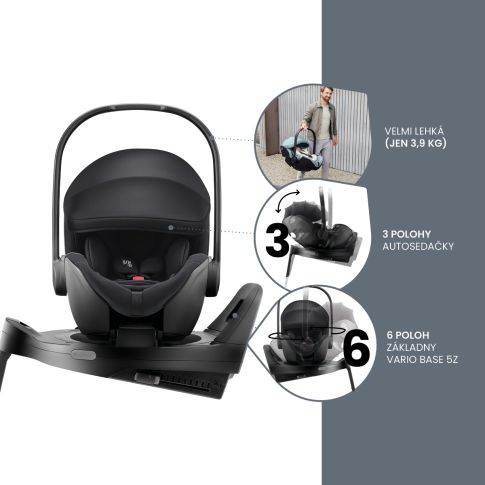 Set kočárek Smile 5Z + hluboká korba + autosedačka Baby-Safe PRO + Vario Base 5Z Classic