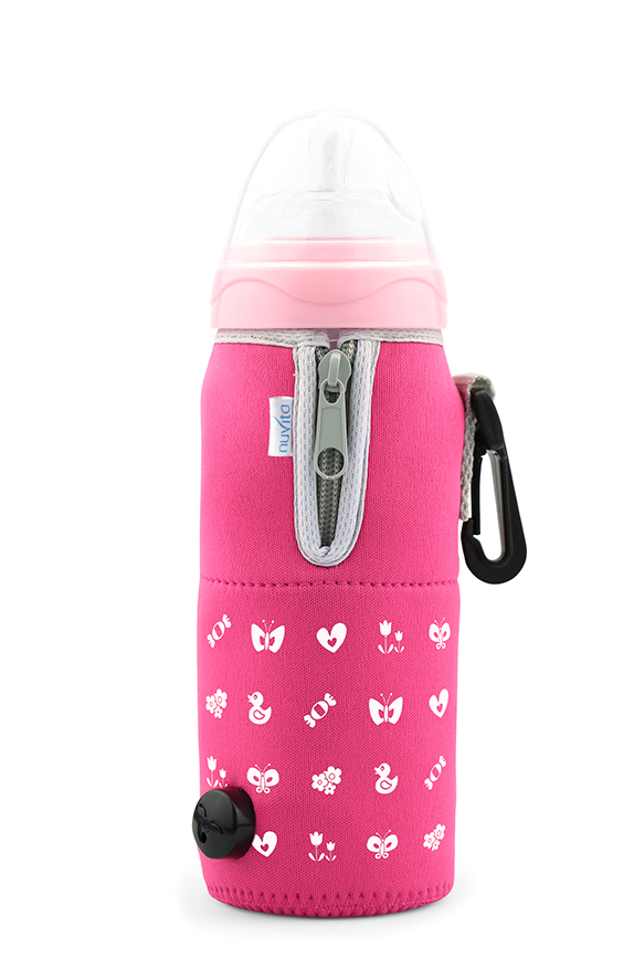 Cestovný ohrievač fľaše so zipsom, Pink