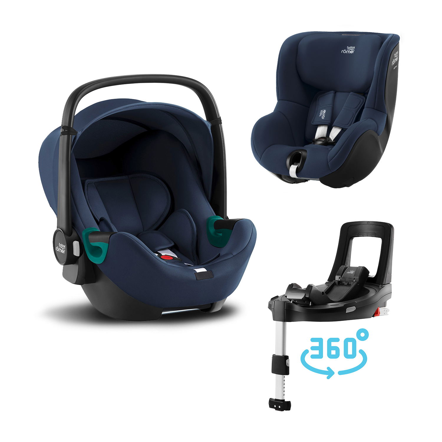 Autosedačka set Baby-Safe 3 i-Size+Flex Base iSense+Autosedačka Dualfix 3 i-Size, Indigo Blue